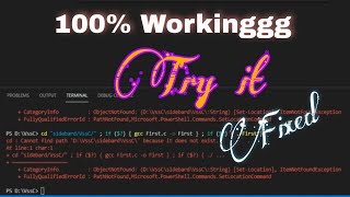 VS Code Terminal all Error Fix  Worked for Me [upl. by Ofilia]