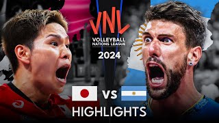 LEGENDARY MATCH  JAPAN vs ARGENTINA  Mens VNL 2024 [upl. by Levin215]