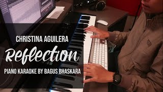 Piano Karaoke Reflection  Christina Aguilera With Lyrics [upl. by Neelloc]