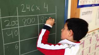 Multiplicación ABN tres cifras por una cifra 2º Primaria [upl. by Nylsaj246]