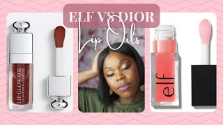 The Obsession with Lip Oil Elf lip oil vs Dior Lip oil [upl. by Tullusus961]