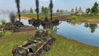 Men of War Battles 5  30 Pumas Vs 60 AT Rifles [upl. by Wandis968]