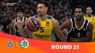 PartizanMaccabi Round 21 Highlights  202324 Turkish Airlines EuroLeague [upl. by Bert]