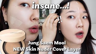 😱Its HERE NEW Jung Saem Mool Skin Nuder Cover Layer Cushion First Impressions [upl. by Idoj]