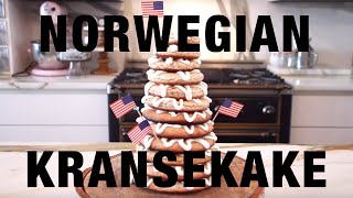 How to make a Norwegian Kransekake Stacked Cookie Tree with Genevieve Gorder [upl. by Eadrahc]