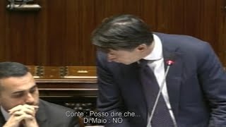 Governo Conte a Di Maio quotPosso dire che quot La risposta quotNoquot Il fuorionda a Montecitorio [upl. by Horn]