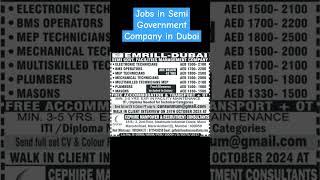 Semi Government Jobs in Dubai latest jobs in dubai dubai jobs October 2024 gulfjobs dubai [upl. by Sleinad]