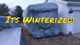 How I winterize my RV and the best RV  Camper cover I can find [upl. by Morril434]