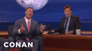 John Cena Teaches The Audience To Sing “John Cena Sucks”  CONAN on TBS [upl. by Bundy]