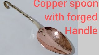 How to make a copper spoon with brass handle [upl. by Refinneg]