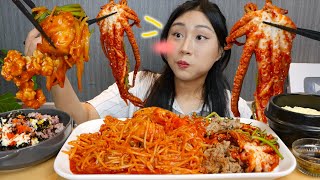 MUKBANG 해물찜 먹방🐙🦐 콩나물 비빔밥 먹방 아닙니다ㅎ Spicy Seafood Real sound asmr eating [upl. by Joris119]