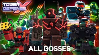 ALL bosses ENDLESS MODE  Tower Defense X [upl. by Klemperer]