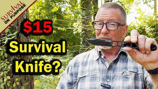 Is This 15 KABAR A Good Cheap Survival Knife Lets Test It  Sharp Saturday [upl. by Idnib]