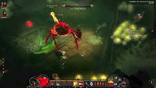 Diablo 3  Normal Spider Queen Araneae Fight Demon Hunter [upl. by Eenet949]