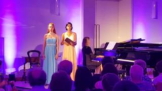 Dominique Dethier and Neelam Brader sing Duet quotWenn ich ein Vöglein wärquot by Robert Schumann [upl. by Nedyaj]