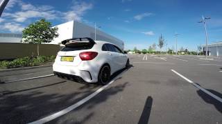 MercedesBenz a45 AMG facelift exhaust package launch control [upl. by Mariandi]