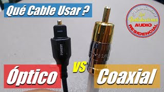 Óptico vs Coaxial  cable optico vs digital coaxial  que cable es mejor para conectar tu equipo [upl. by Allesiram]