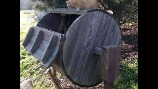 Unique homemade rotating composter built from recycled wood DIY project [upl. by Anel]