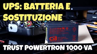 SOSTITUZIONE BATTERIA UPS TRUST POWERTRON 1000VA [upl. by Oiuqise119]