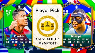 40x 94 TOTT PTG OR MYM PICKS amp PACKS 😱 FC 24 Ultimate Team [upl. by Adlesirg]