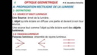 Cours Optique géométrique 1 1ère année Médecine Pr Boutheïna BoutabiaChéraitia [upl. by Arenat399]