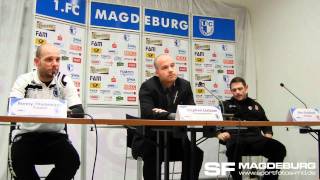 Pressekonferenz  1 FC Magdeburg gegen FC St Pauli II 22 01  wwwsportfotosmdde [upl. by Duky]