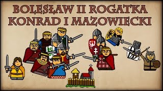 Historia Na Szybko  Bolesław II Rogatka Konrad I Mazowiecki Historia Polski 37 12411243 [upl. by Tnomed92]