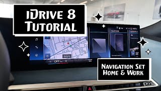 BMW iDrive 8 How To Set Home amp Work [upl. by Tacye883]