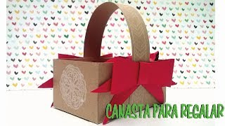 TUTORIAL CANASTA DECORATIVA HECHA A MANO PARA REGALAR [upl. by Chem328]