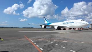 Marshalling on B747400 Airline Corsair ✈ [upl. by Laband]