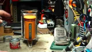 BioLite CampStove Using Sterno  Test 1 [upl. by Yelekreb]