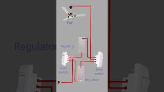 how to make fan connection with 2 way switch electrical diy shorts [upl. by Taddeusz]