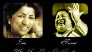 Two greats come together Lata and Nusrat [upl. by Nitsrik]