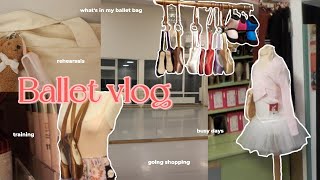 ballet things vlog 🩰 whats in my ballet bag dance class rehearsals shopping with friends [upl. by Ekrub]