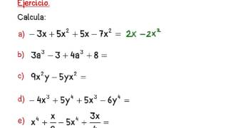 Suma y resta de monomios [upl. by Marih]