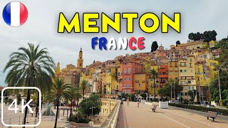 Menton France 4K Walking Tour of Côte dAzur 🇫🇷 [upl. by Nnovahs649]