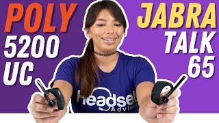 Poly Voyager 5200 VS Jabra Talk 65 Bluetooth Headset Comparison [upl. by Erdrich]