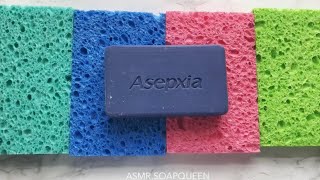 ASMR Sponge sound Hard soap pieces falling into water Cutting ASMR [upl. by Thorfinn]