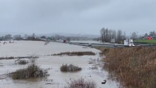 Watch Flooding Causes Road Closures On I5 SR 507 [upl. by Peery]