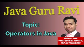 Operators in Java [upl. by Anelra]