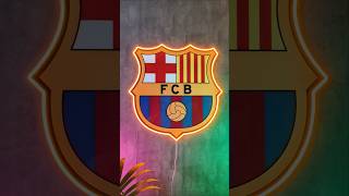 Escudo con resina y led Neón FCBARCELONA ❤💙 fcbarcelona resinart [upl. by Tewell]