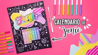 Como hacer el calendario de JUNIO  BULLET JOURNAL IDEAS [upl. by Marks]