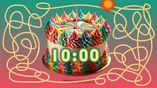 10 Minute 🎂 Birthday Cake Timer Bomb 💣 [upl. by Enihpad]