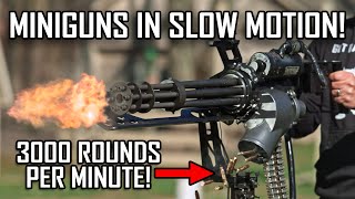 M134 Miniguns vs HighSpeed Camera  Ballistic HighSpeed [upl. by Yelknirb]