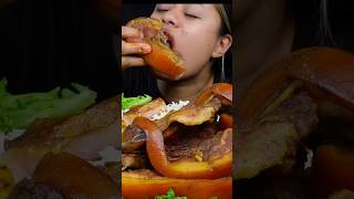 Extremely fatty delicious Pork mukbang mukbang eatingasmr food eatingsounds pork eating [upl. by Hunley864]