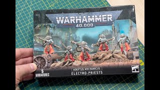 Warhammer 40K 10th Edition Fulgurite  Corpuscarii Electro Priests Unboxing HD 1080p [upl. by Bluefarb]