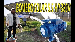 SISTEMA DE BOMBEO SOLAR 5 5 hp PEDROLLO [upl. by Anawak818]