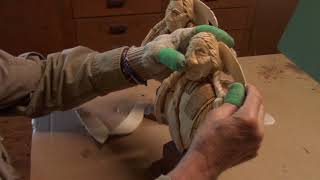 Carving A Native American Bust With Shield Part 6 [upl. by Eerdna]