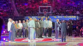 Detroit Pistons 2004 NBA championship team celebrates 20year reunion at Little Caesars Arena [upl. by Welcher]