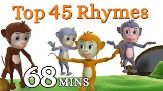 Five Little Monkeys Jumping On The Bed Nursery Rhyme  Kids Songs  3D English Rhymes for Children [upl. by Quennie]